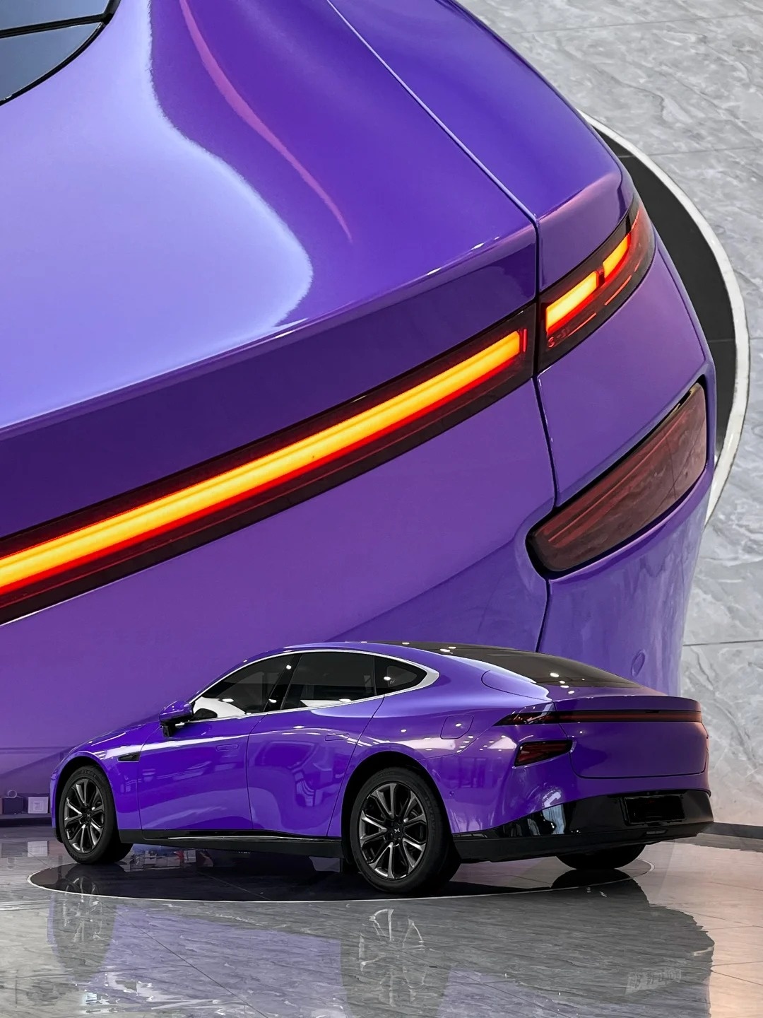 PET Magic Gold Purple Car Vinyl Wrap