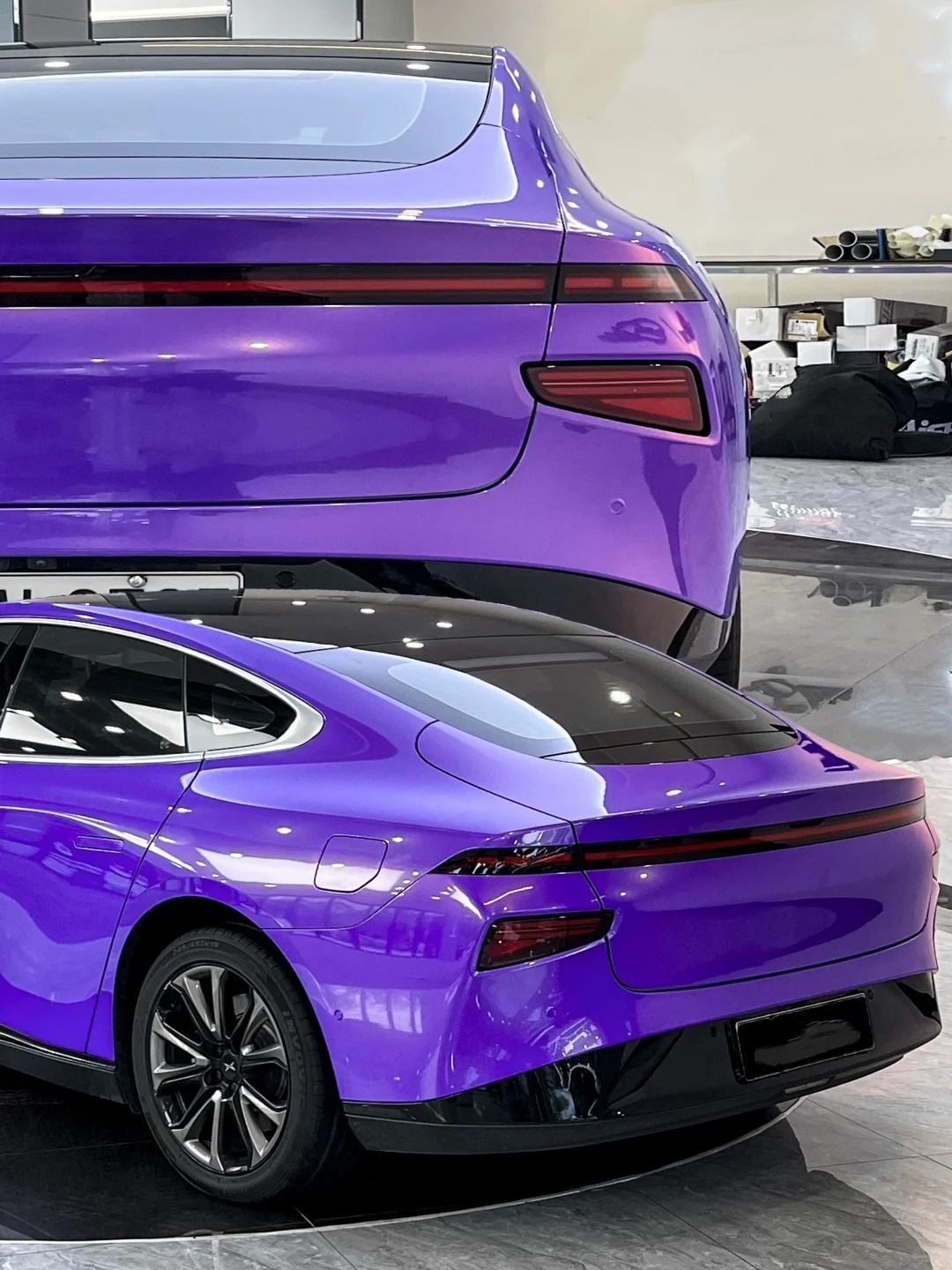 PET Magic Gold Purple Car Vinyl Wrap