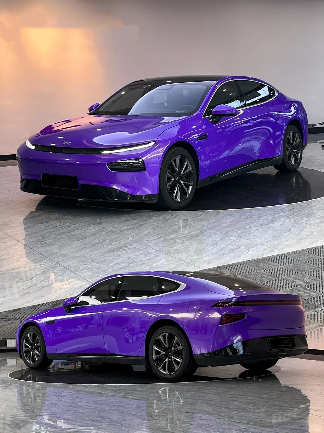 PET Magic Gold Purple Car Vinyl Wrap