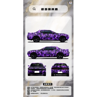 Purple Rabbit Customized Car Vinyl Wrap 01