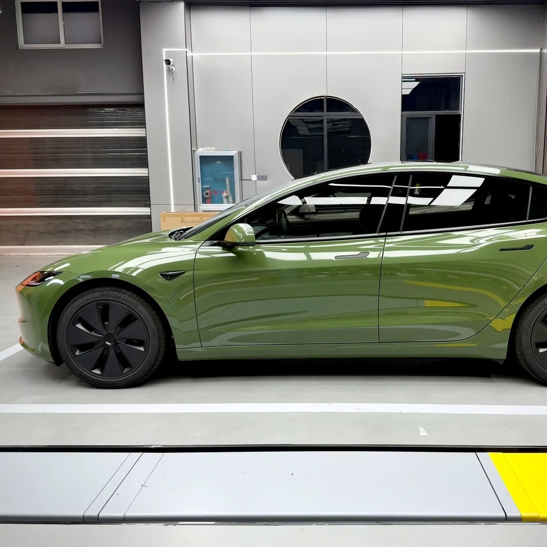Gloss Olive Light Green Car Vinyl Wrap