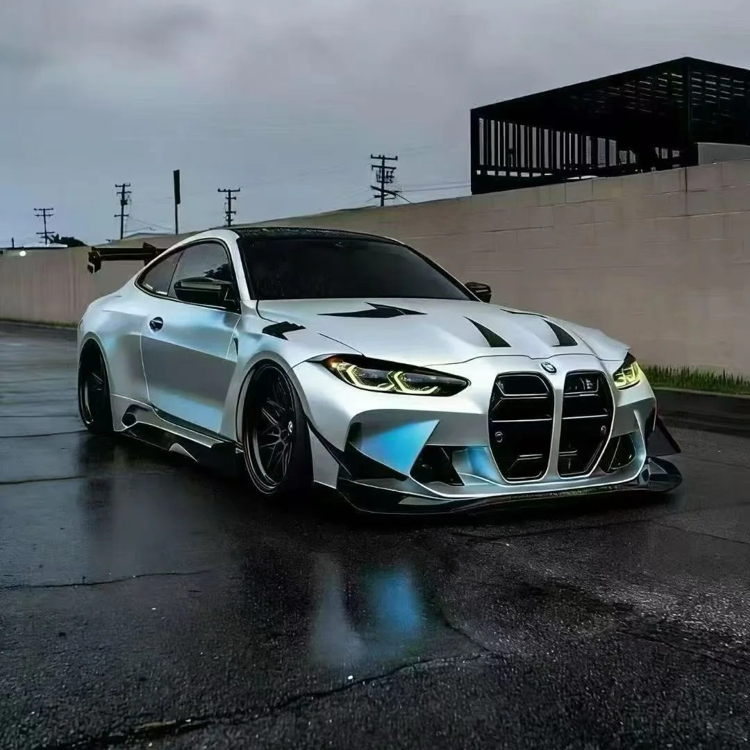 PET Matte Tech Sliver Blue Car Vinyl Wrap