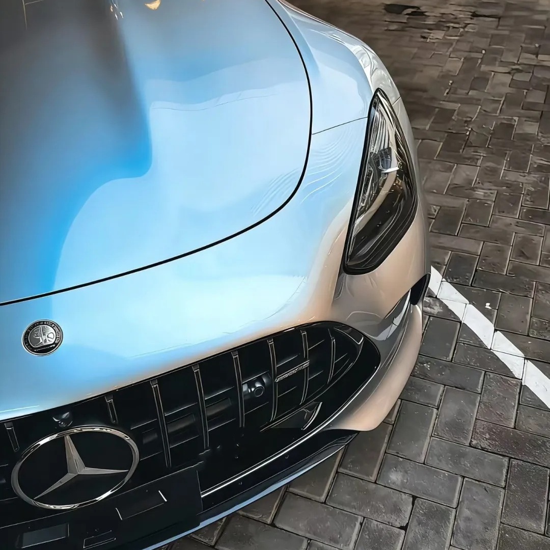 PET Matte Tech Sliver Blue Car Vinyl Wrap