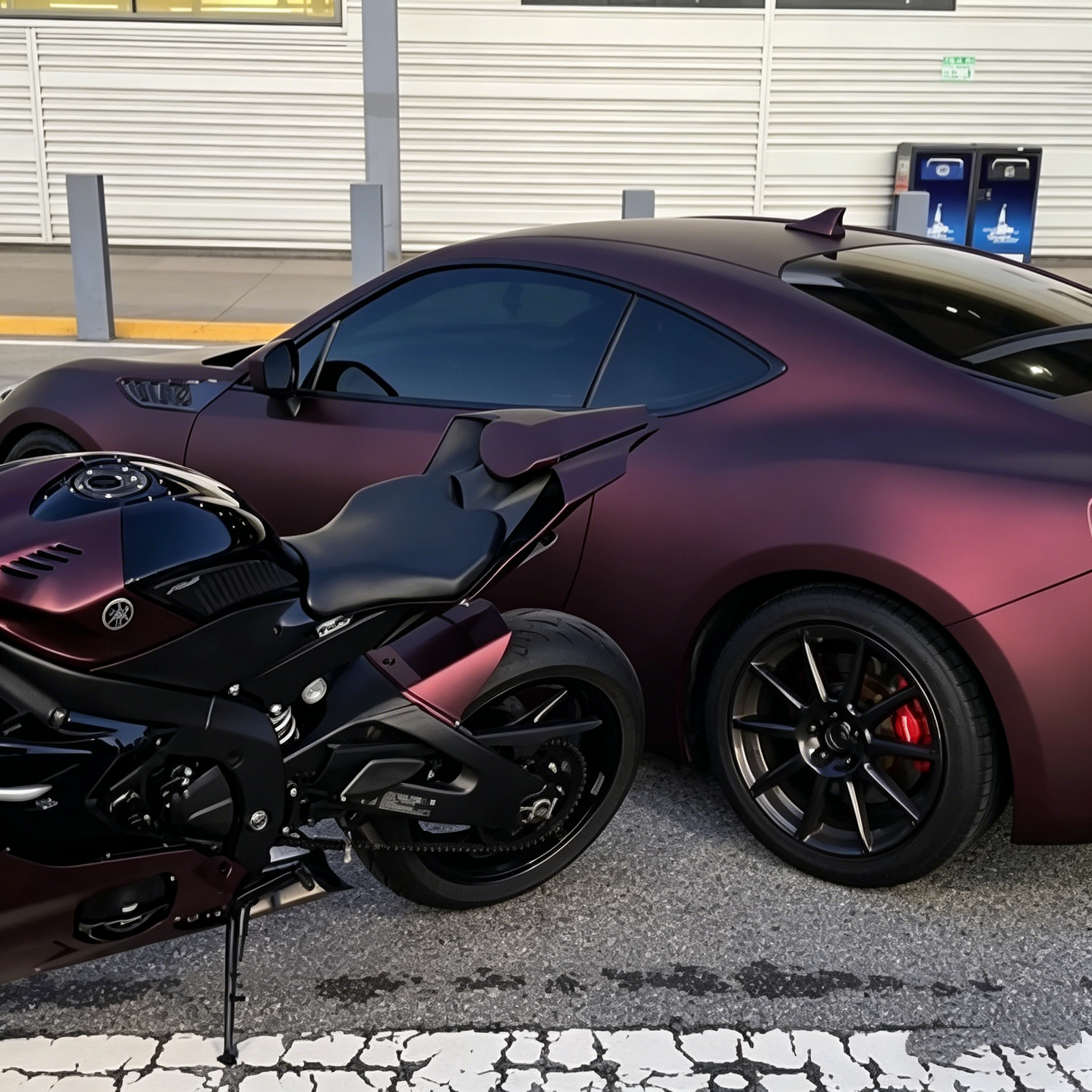 TPU UItra-Matte Electroplate Purple Paint Protection Film
