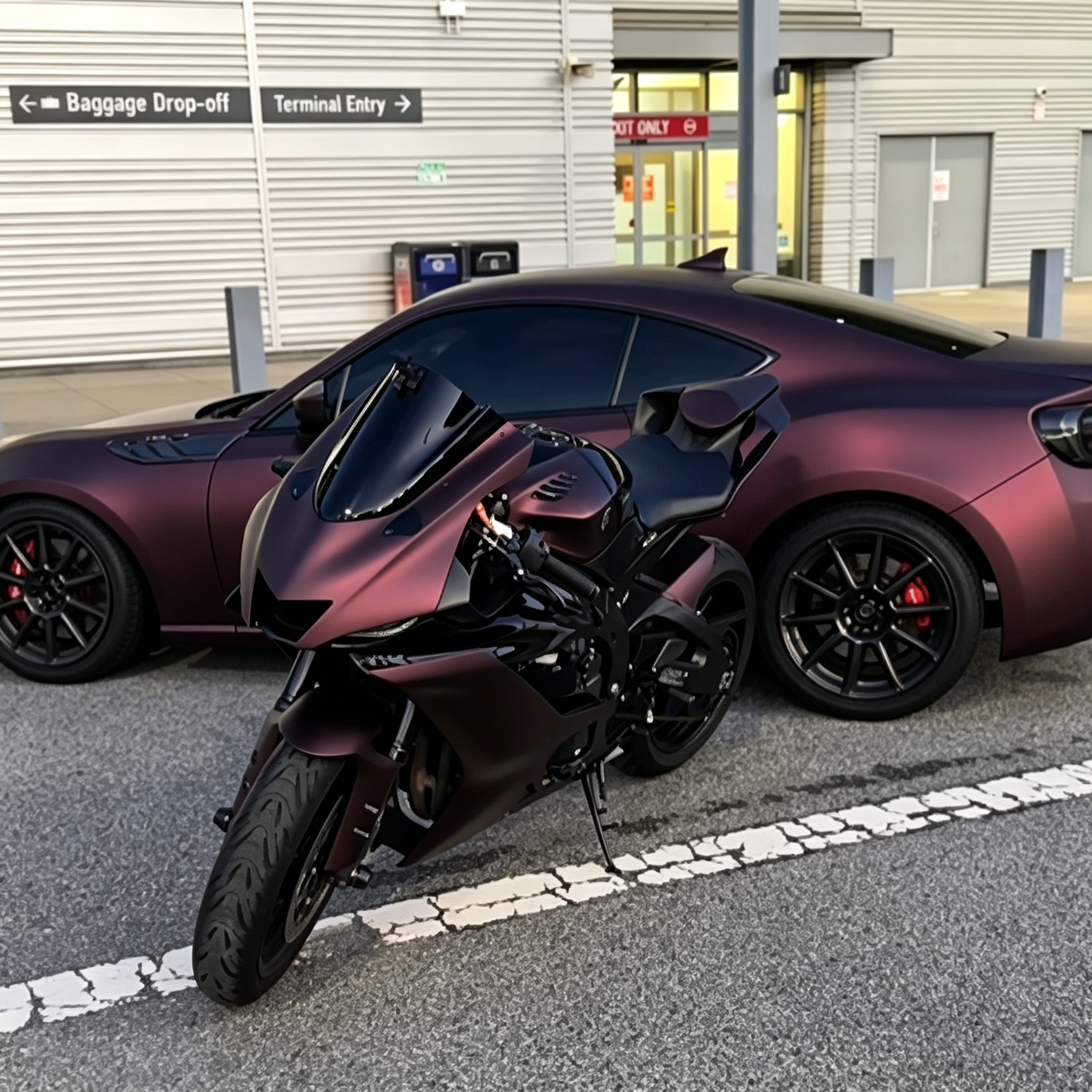 TPU UItra-Matte Electroplate Purple Paint Protection Film