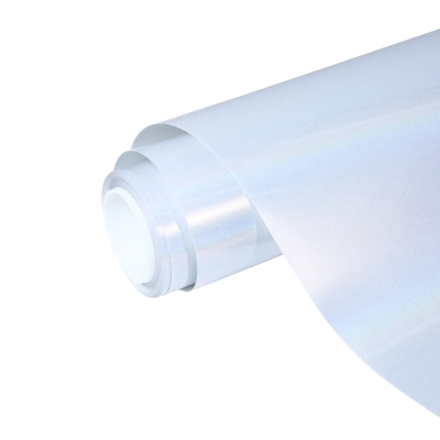 Glossy Laser White Car Vinyl Wrap 01