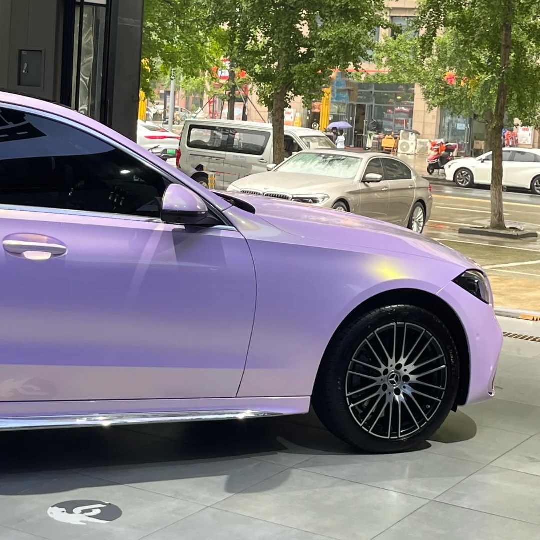 Gloss Glazed Gold Pink Car Vinyl Wrap