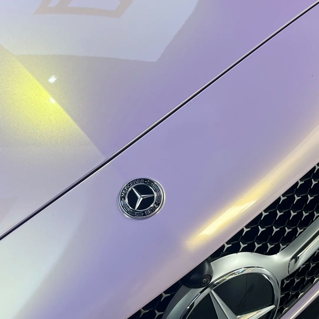 Gloss Glazed Gold Pink Car Vinyl Wrap