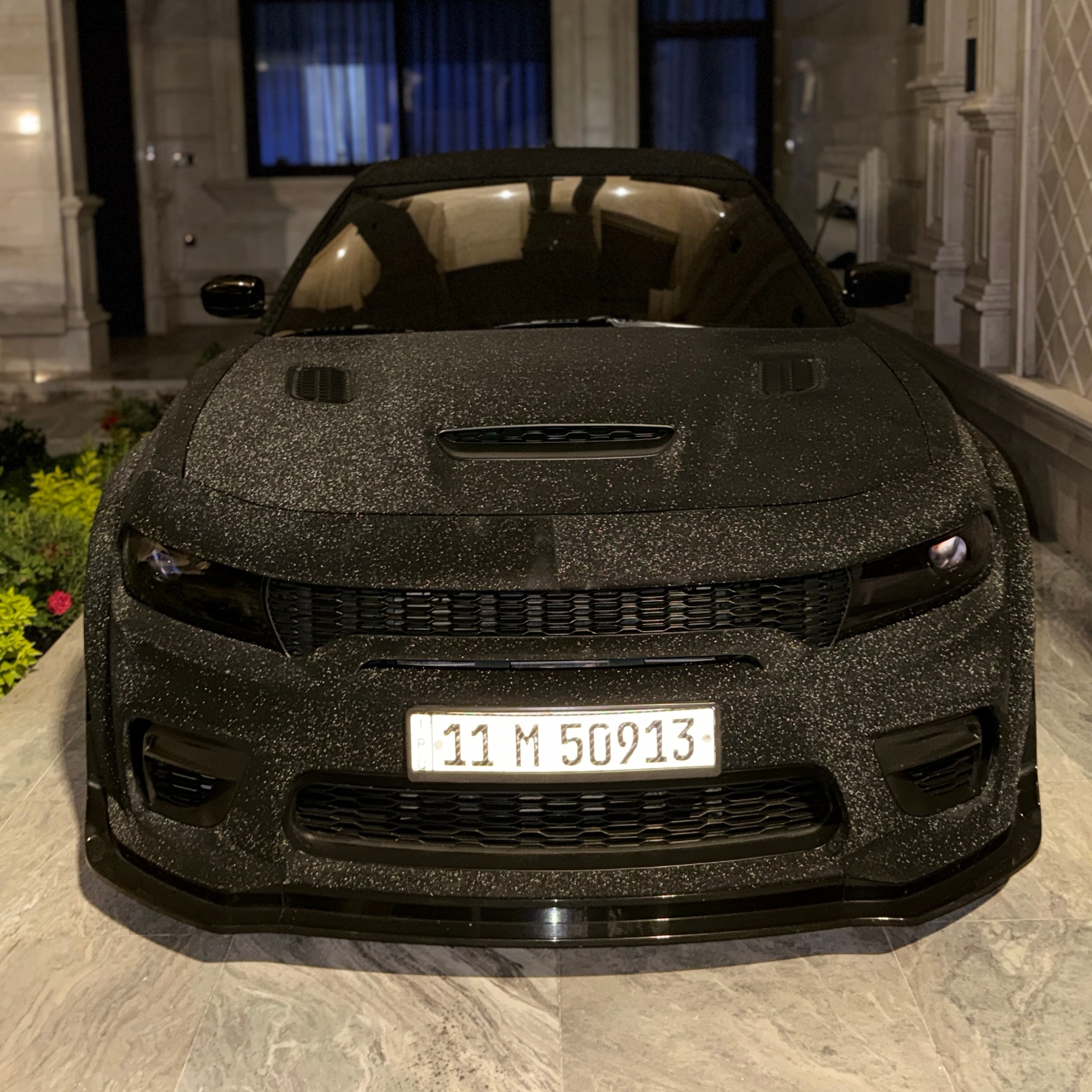 Super Diamond Black Car Vinyl Wrap