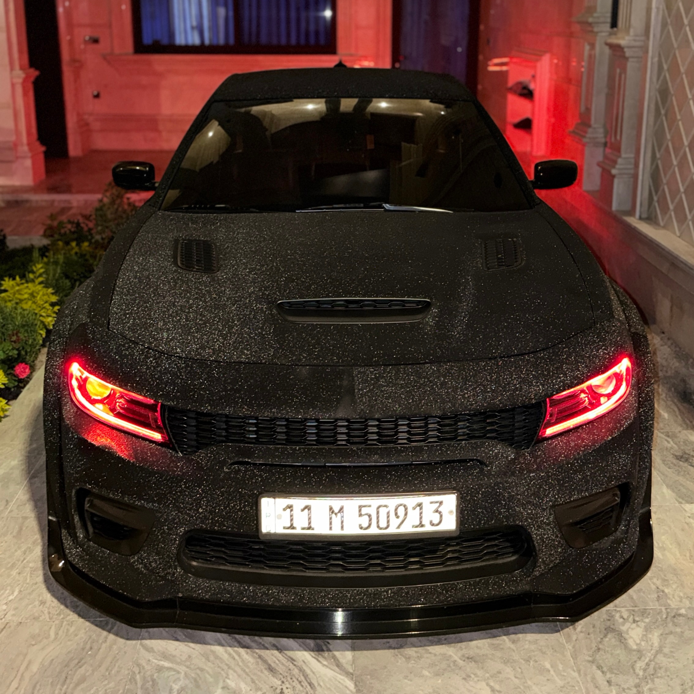 Super Diamond Black Car Vinyl Wrap