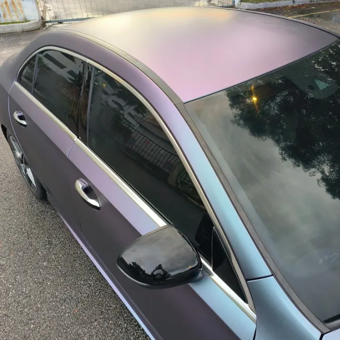 Matte Capri Purple Grey Car Vinyl Wrap