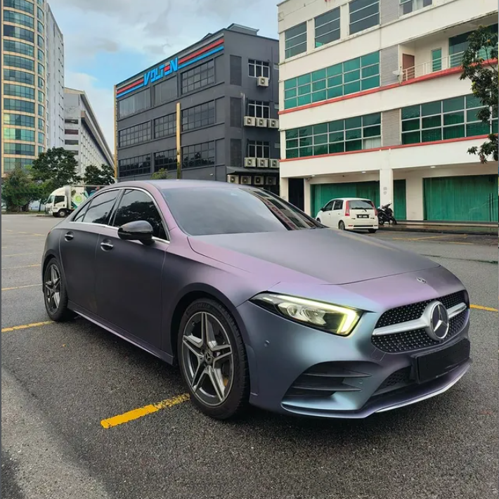 Matte Capri Purple Grey Car Vinyl Wrap