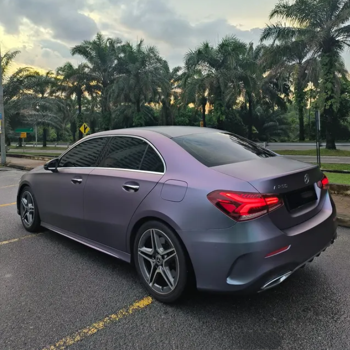 Matte Capri Purple Grey Car Vinyl Wrap