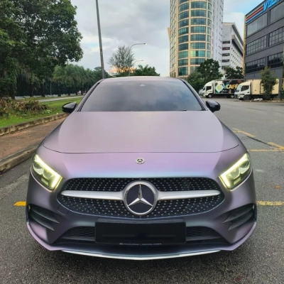 Matte Capri Purple Grey Car Vinyl Wrap 02