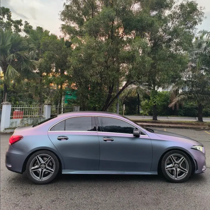 Matte Capri Purple Grey Car Vinyl Wrap