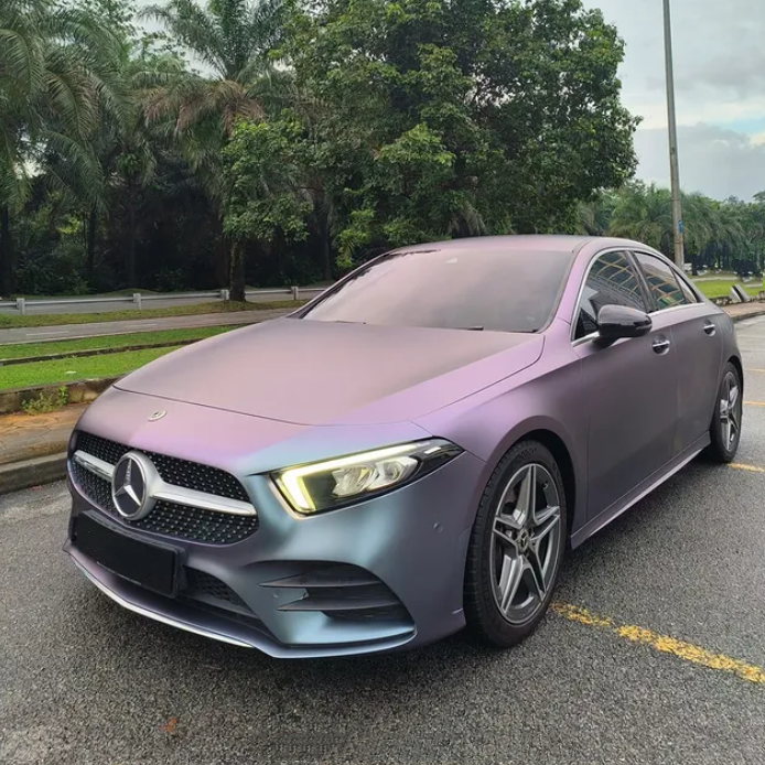 Matte Capri Purple Grey Car Vinyl Wrap