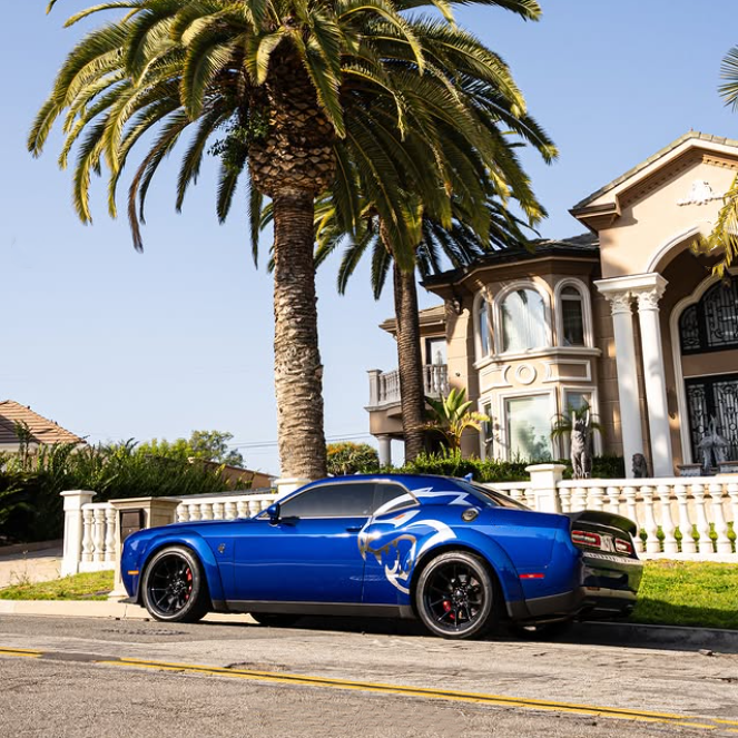 Gloss Portimao Blue Car Vinyl Wrap