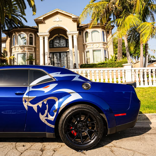 Gloss Portimao Blue Car Vinyl Wrap