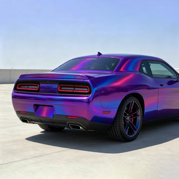 PET Gloss Laser Chrome Purple Car Vinyl Wrap