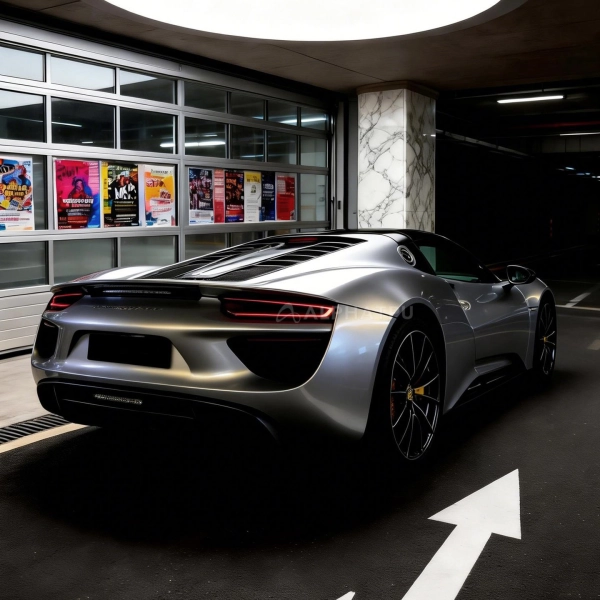 PET Glossy Technological Grey To Gold Car Vinyl Wrap