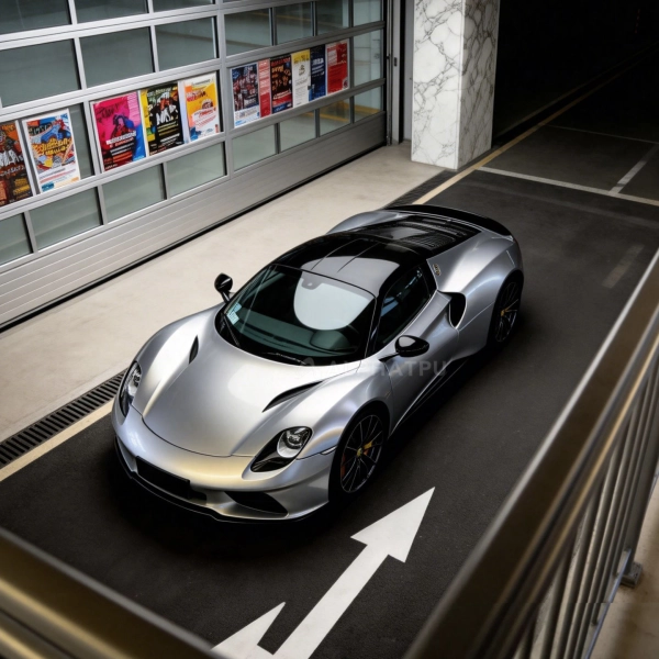 PET Glossy Technological Grey To Gold Car Vinyl Wrap