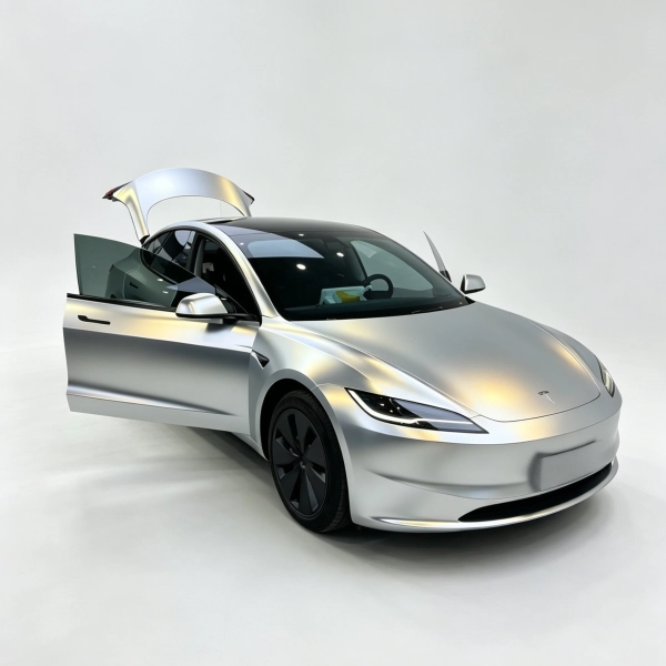 PET Matte Technological Grey To Gold Car Vinyl Wrap