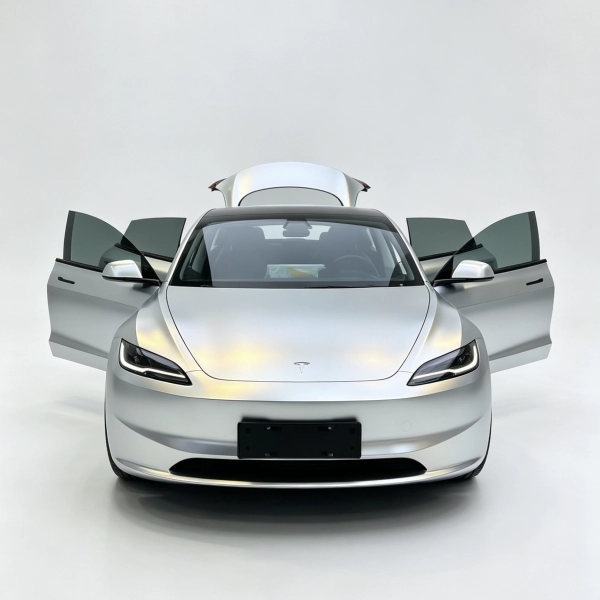 PET Matte Technological Grey To Gold Car Vinyl Wrap