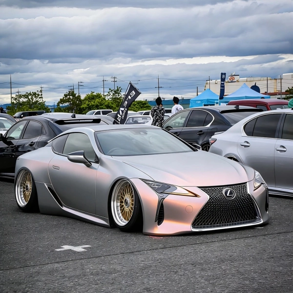PET Matte Technological Grey To Orange Car Wrap