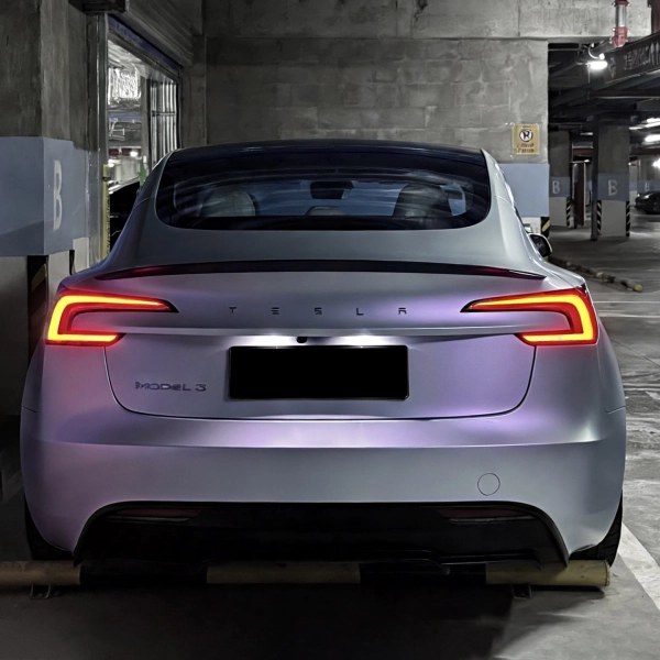  PET Matte Technological Grey To Purple Car Vinyl Wrap