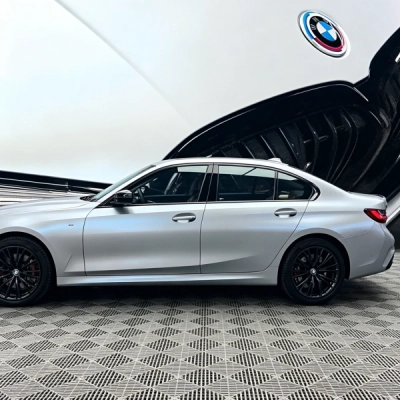 PET Matte Technological Grey To Blue Car Vinyl Wrap 02