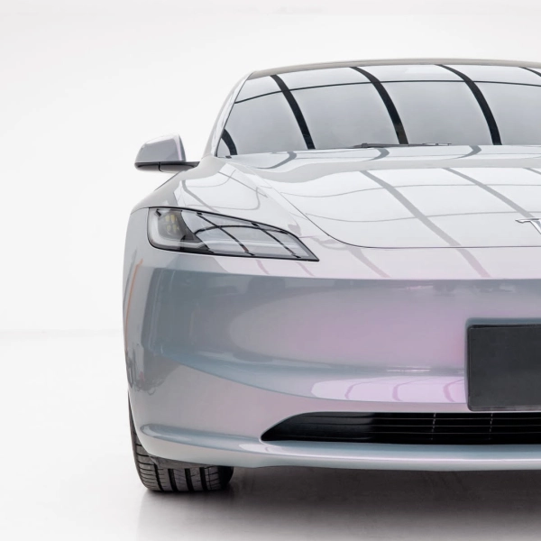 PET Technological Grey To Pink Car Vinyl Wrap