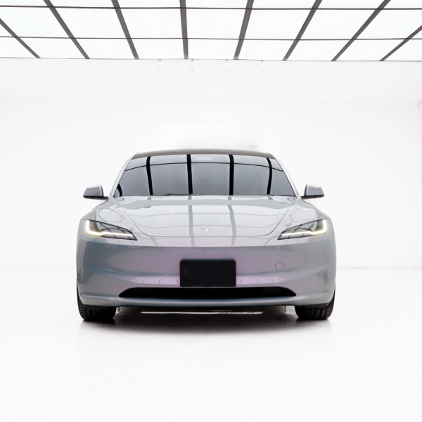 PET Technological Grey To Pink Car Vinyl Wrap