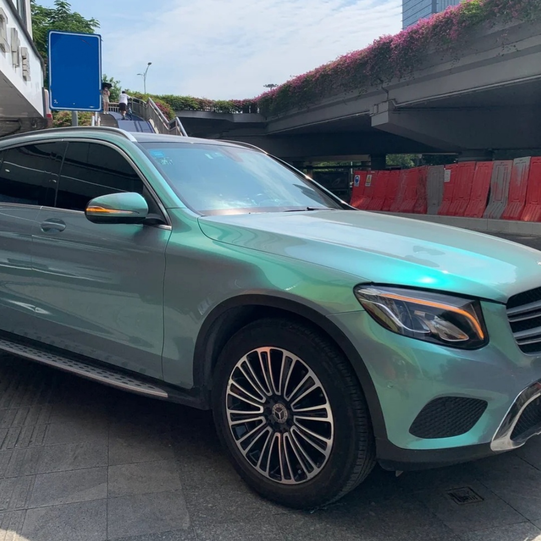 Candy Metallic Grey Green Car Vinyl Wrap