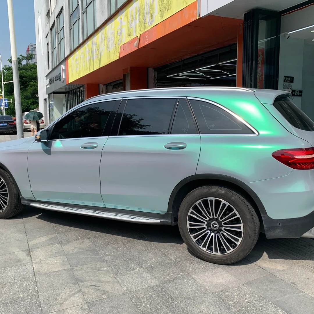 Candy Metallic Grey Green Car Vinyl Wrap