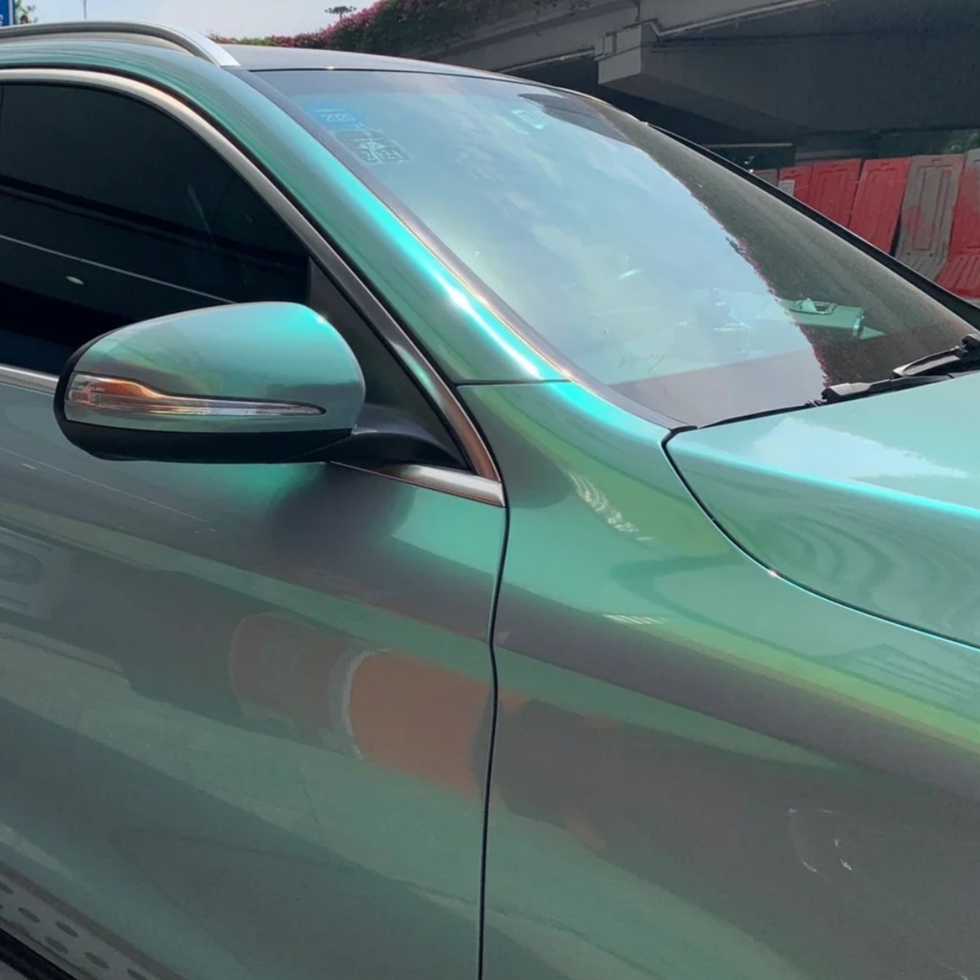 Candy Metallic Grey Green Car Vinyl Wrap