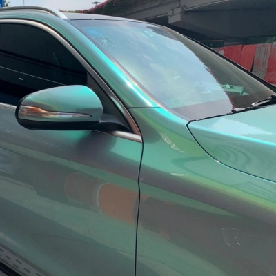 Candy Metallic Grey Green Car Vinyl Wrap 02