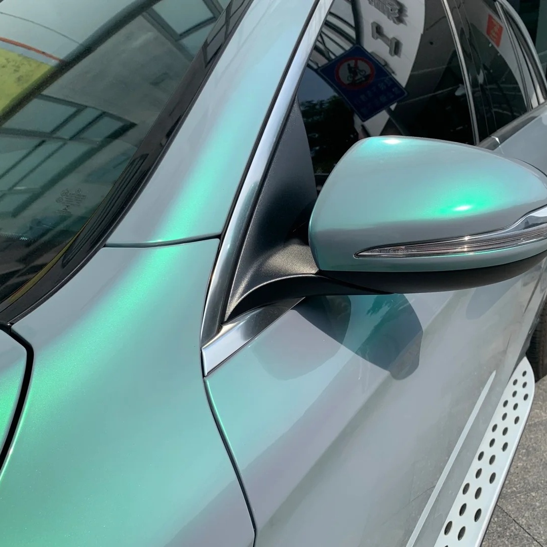 Candy Metallic Grey Green Car Vinyl Wrap