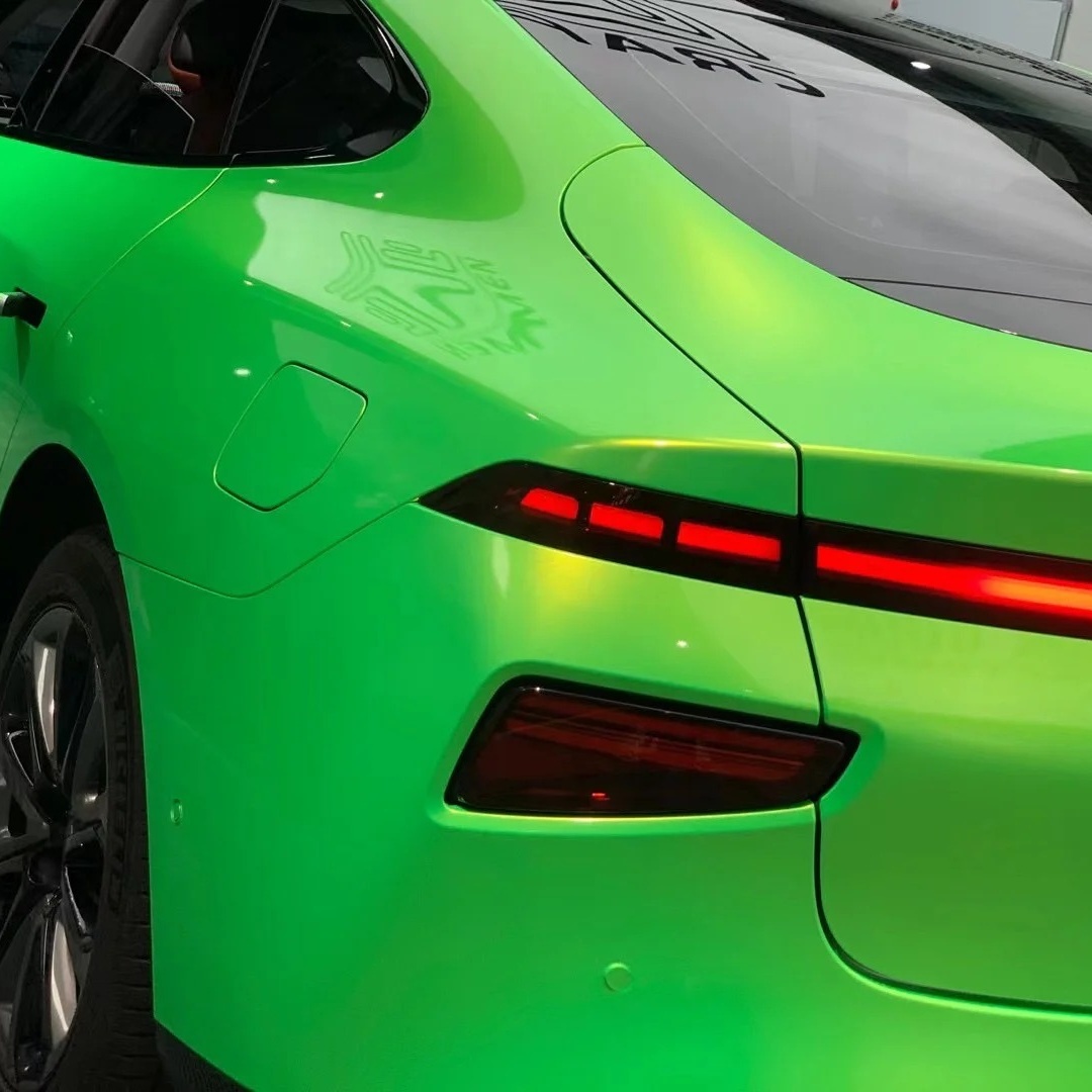 Audi Gloss Magic Gold Green Car Vinyl Wrap