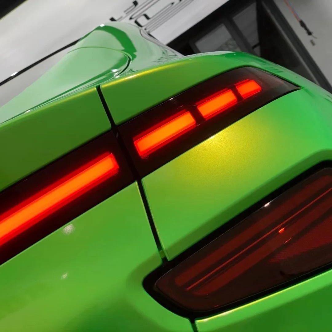 Audi Gloss Magic Gold Green Car Vinyl Wrap