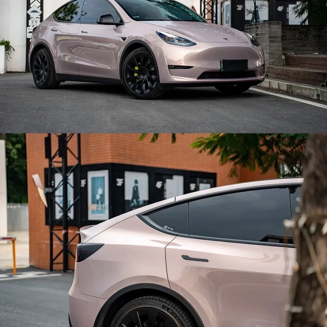 PET Rouge Pearl Pink Car Vinyl Wrap