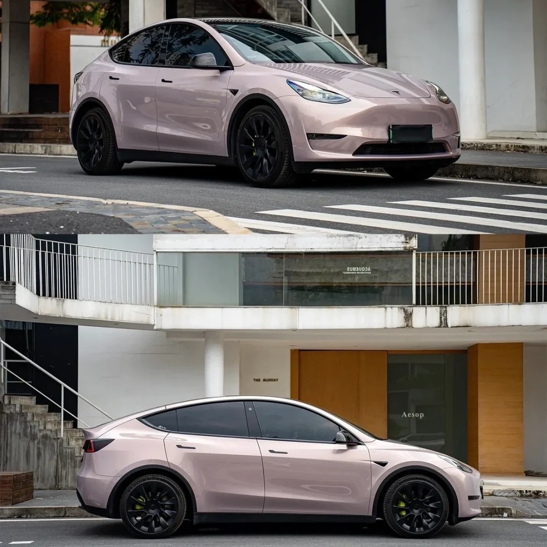 PET Rouge Pearl Pink Car Vinyl Wrap