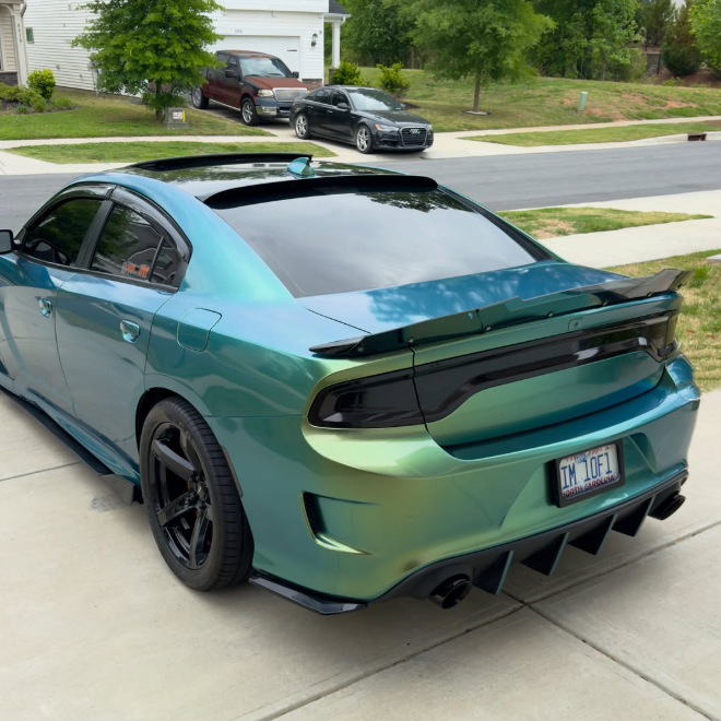 Glossy Chameleon Jungle Green Car Vinyl Wrap