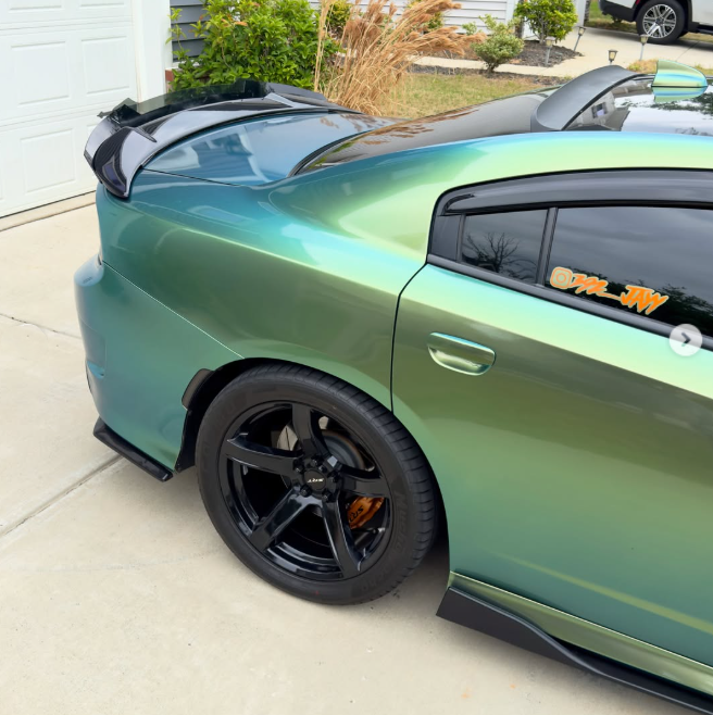 Glossy Chameleon Jungle Green Car Vinyl Wrap