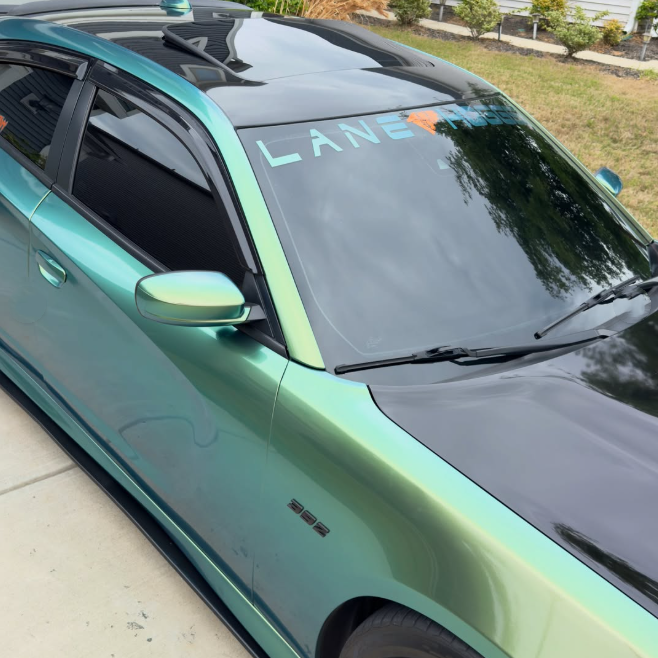 Glossy Chameleon Jungle Green Car Vinyl Wrap