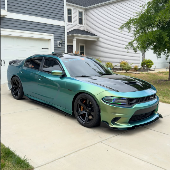 Glossy Chameleon Jungle Green Car Vinyl Wrap
