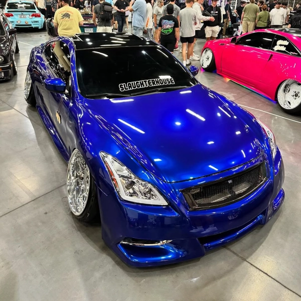 Metal Paint Deep Blue Car Vinyl Wrap