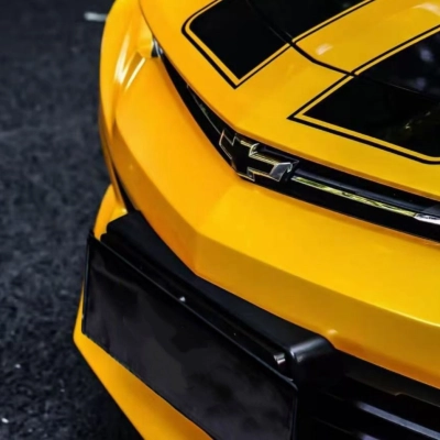 Gloss Metallic Golden Yellow Car Vinyl Wrap 02
