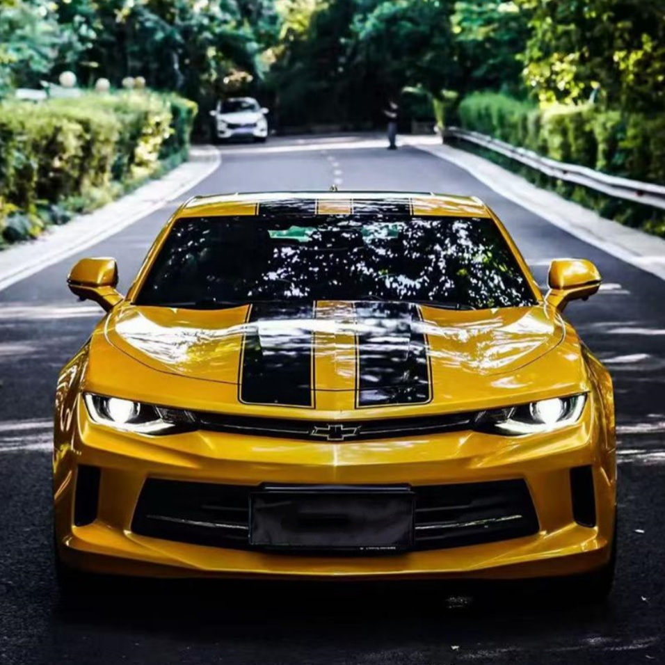 Gloss Metallic Golden Yellow Car Vinyl Wrap