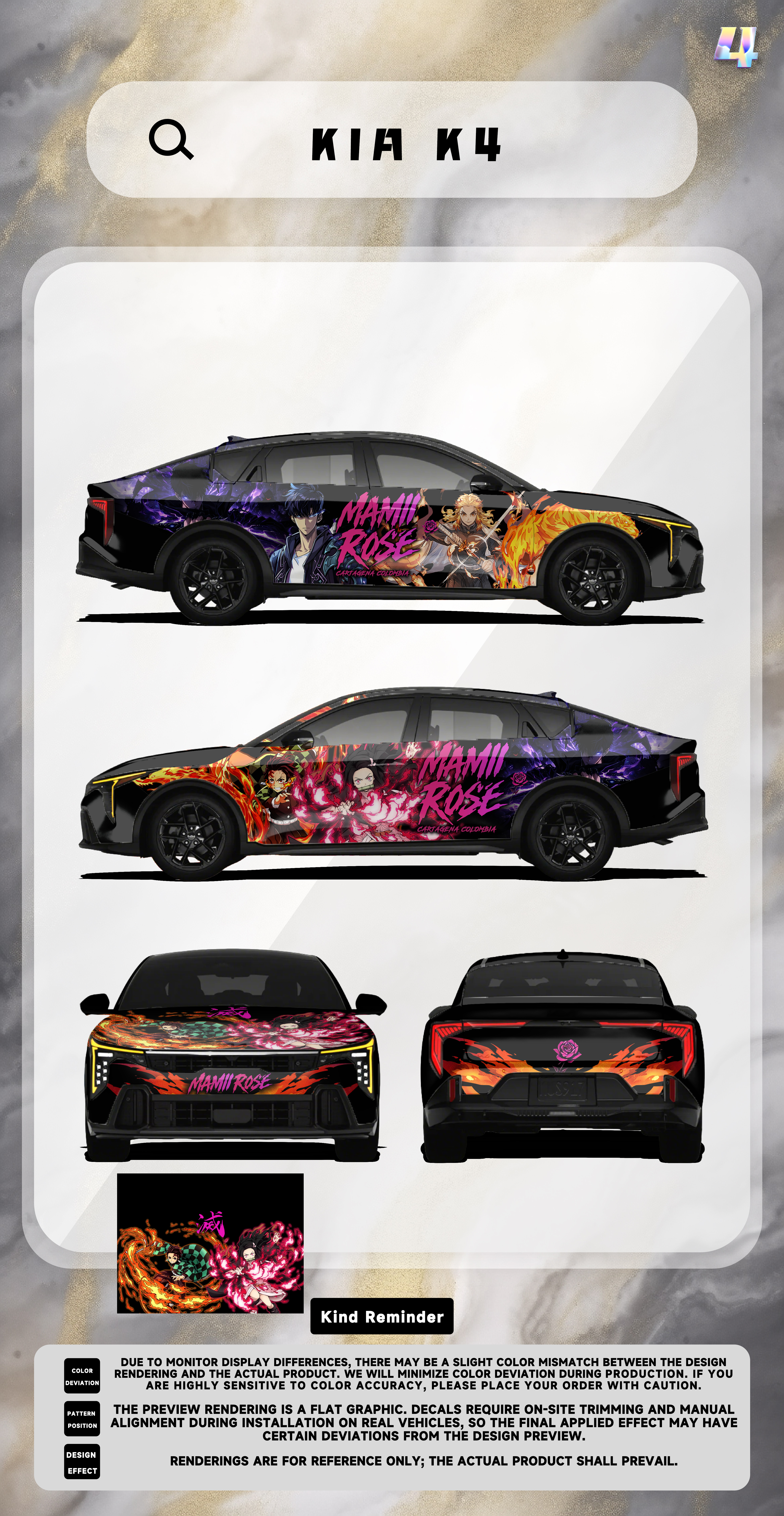 MAMII ROSE Customized Car Vinyl Wrap
