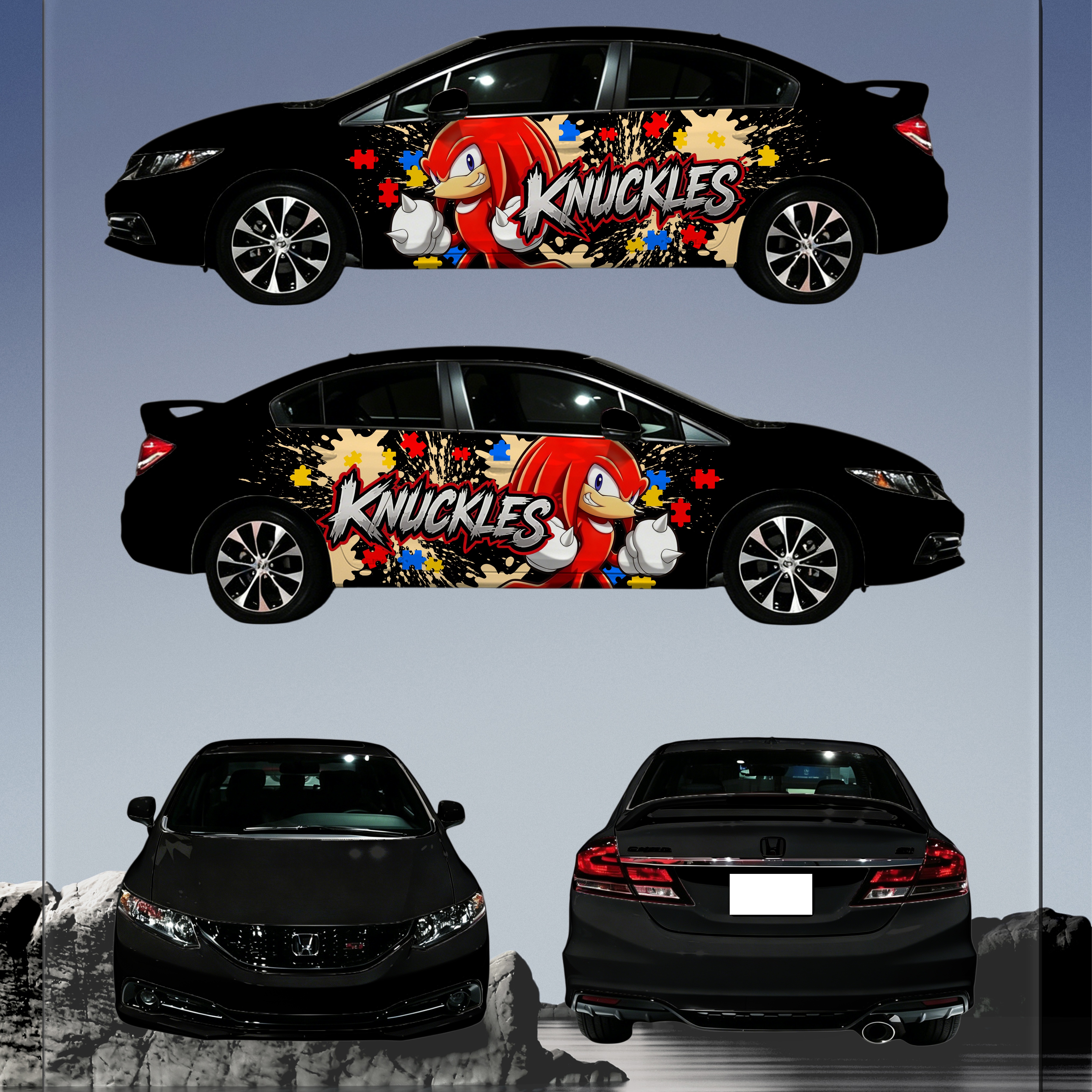 KNUCKLES Customized Car Vinyl Wrap